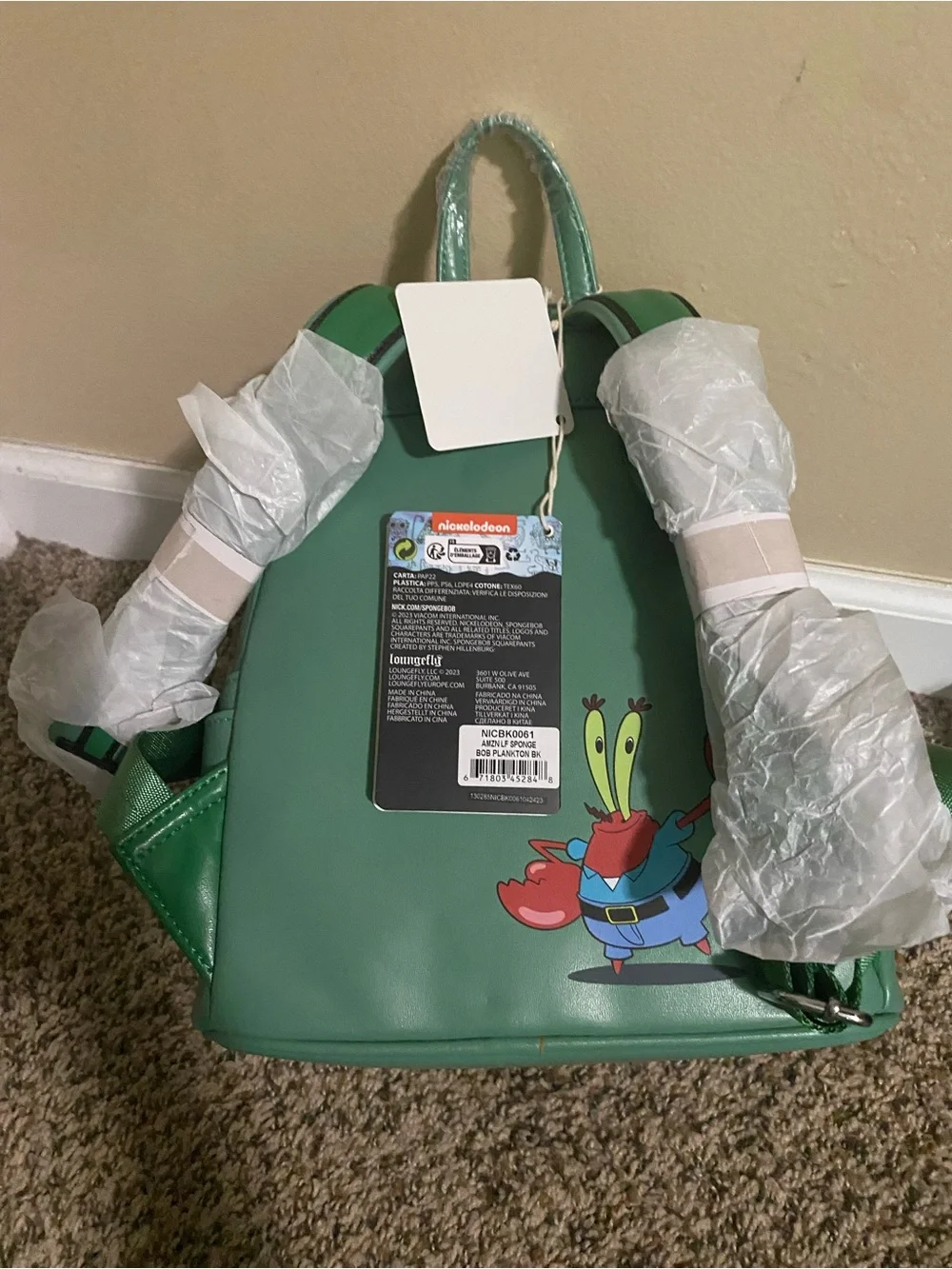 Plankton Loungefly mini backpack NWT